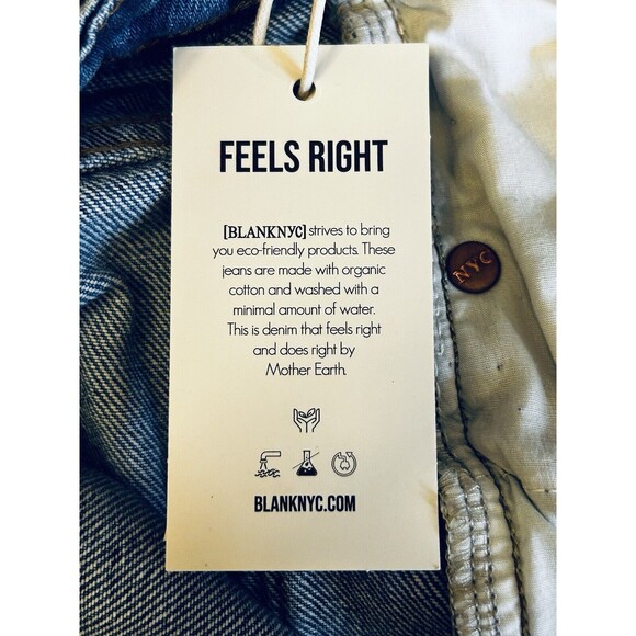Blank NYC Womens Jeans Size 24 Mid Rise Loose Fit Jean Button Fly Distressed NWT - Picture 14 of 16